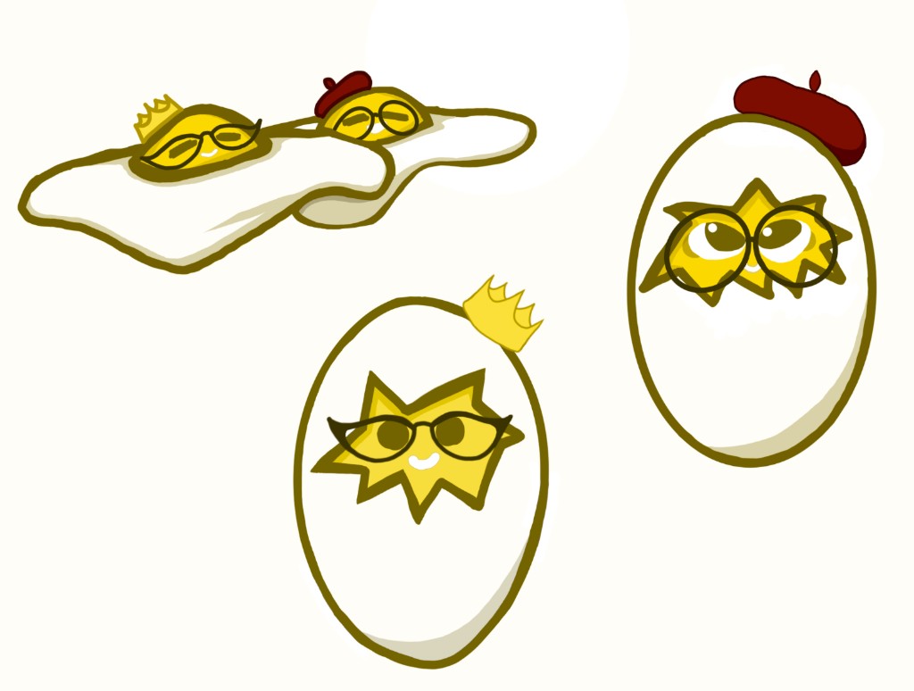 Original egghead character artwork