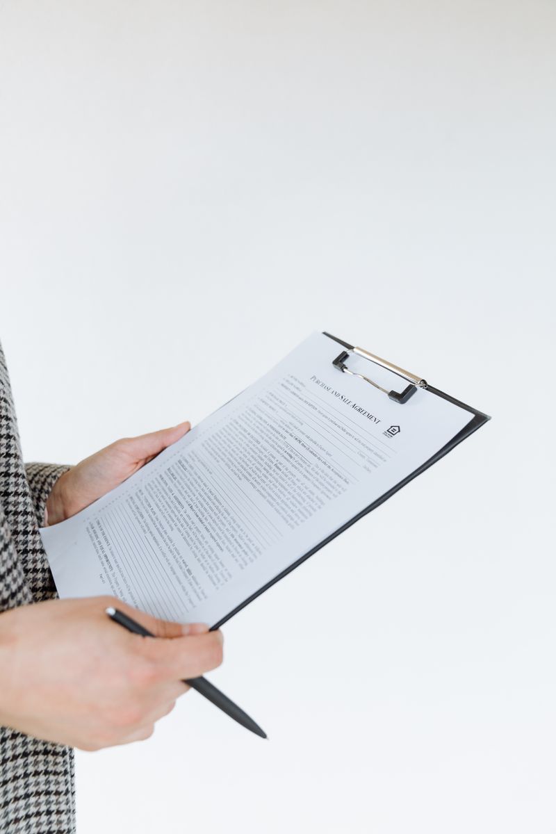 Person reviewing a compliance checklist on a clipboard