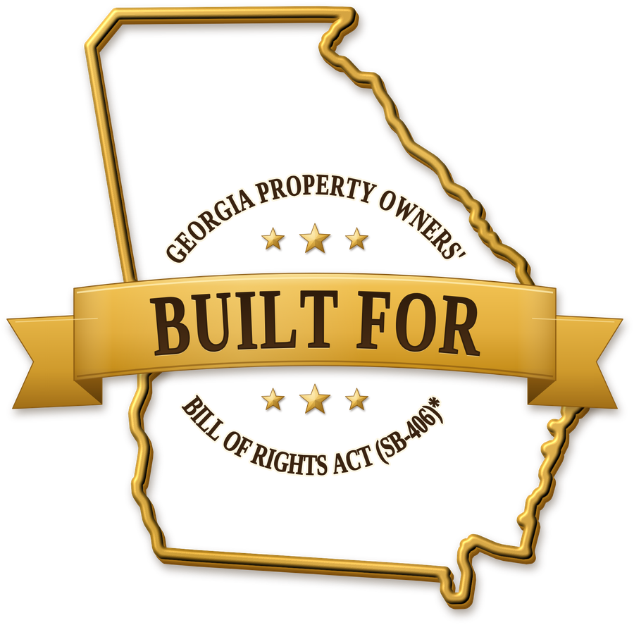 Built for Georgia Property Owners' Bill of Rights Act (SB-406)*. See footnote.